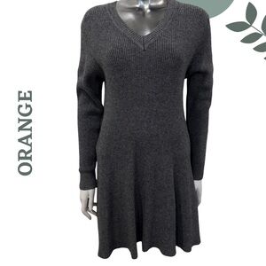 ORANGE Fashion Village | Rib Knit Sweater Dress Grey | One Size